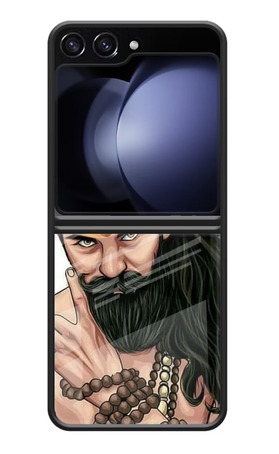 Mahadev Samsung Galaxy Z Flip5 Glass Case Back Cover by Casekaro