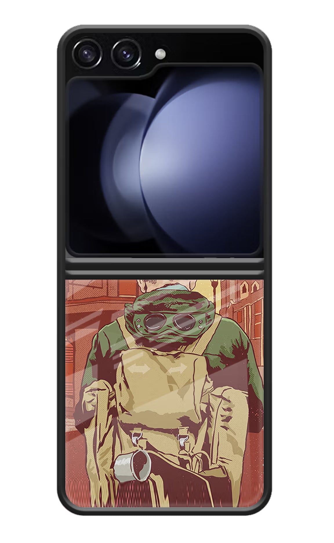 Adventurous Samsung Galaxy Z Flip5 Glass Case Back Cover by Casekaro