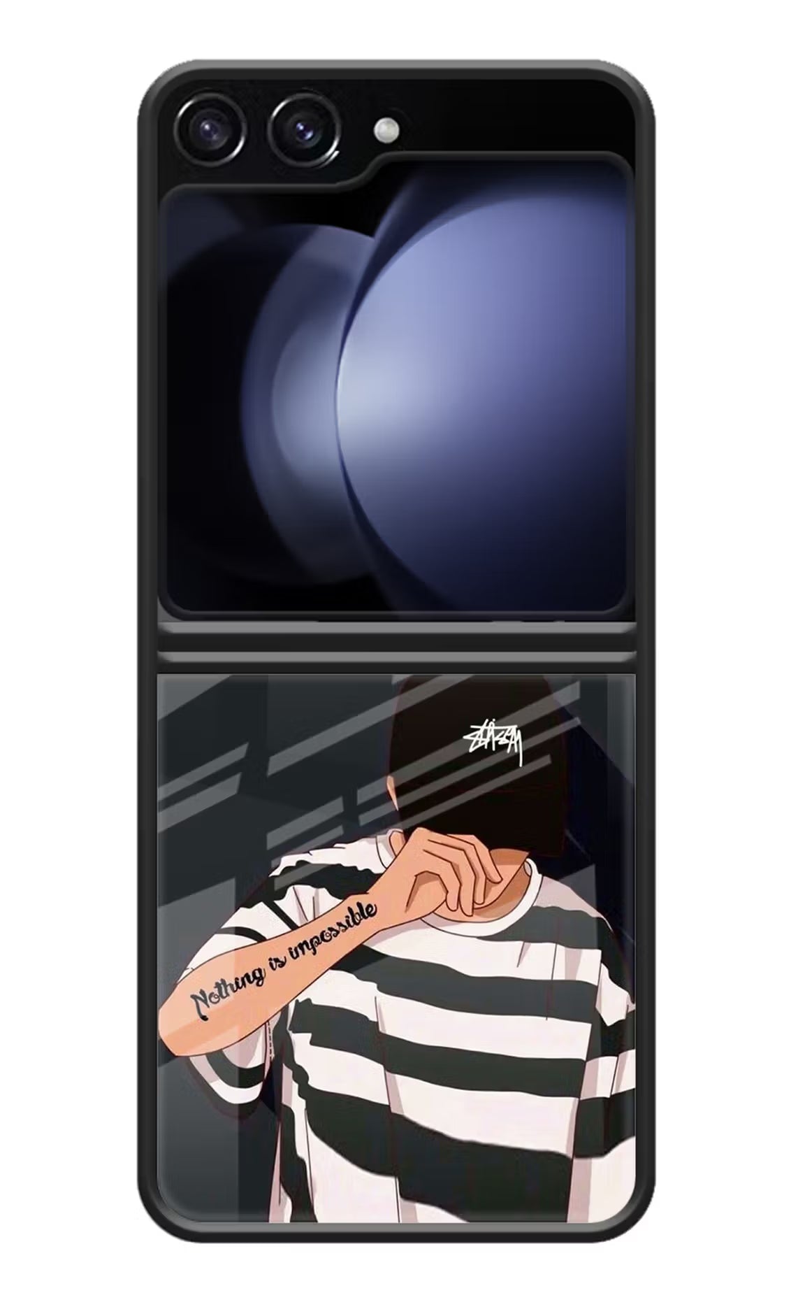 Aesthetic Boy Samsung Galaxy Z Flip5 Glass Case