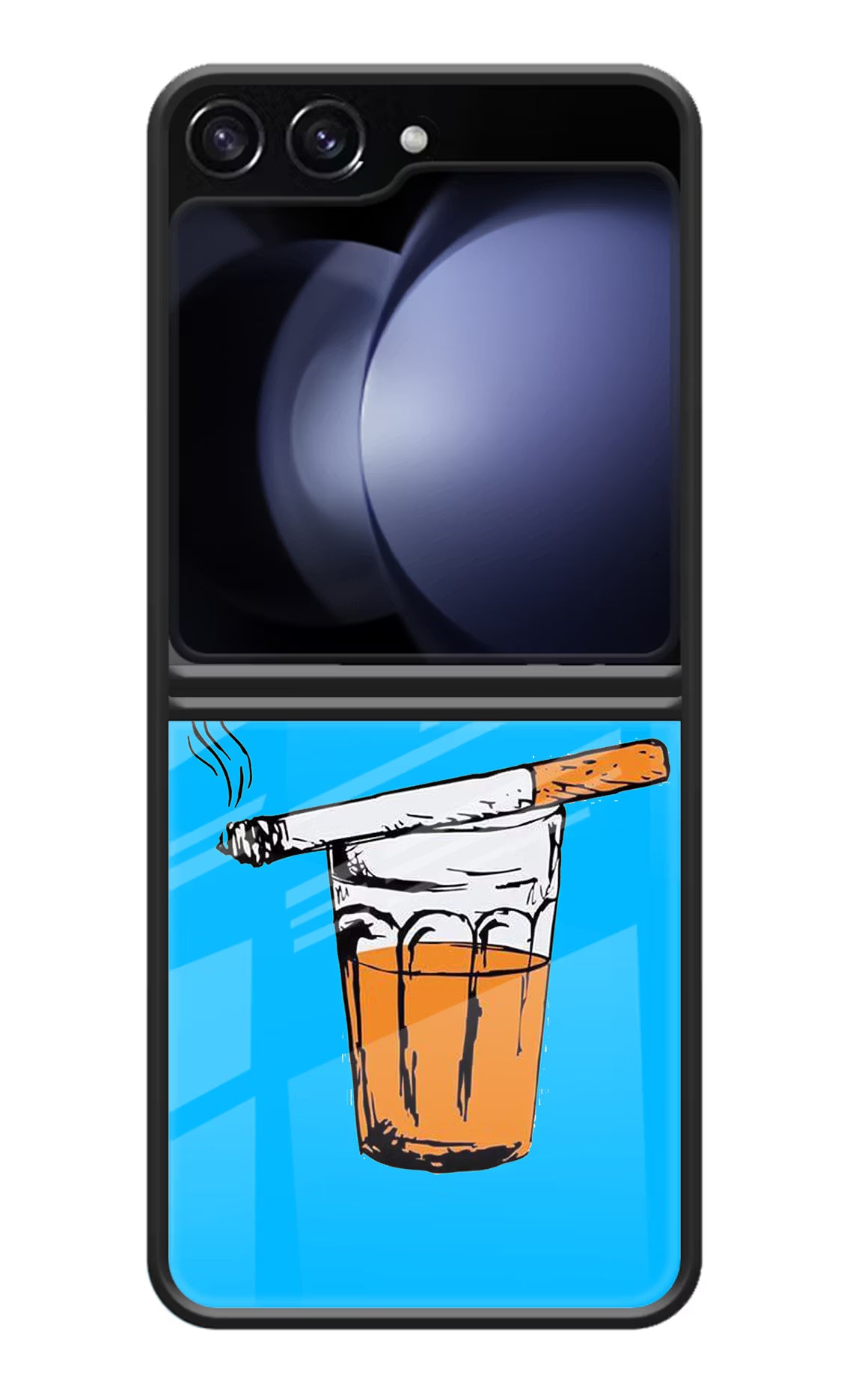 Chai Sutta Samsung Galaxy Z Flip5 Glass Case Back Cover by Casekaro