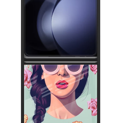 Pretty Girl Samsung Galaxy Z Flip5 Glass Case