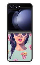 Pretty Girl Samsung Galaxy Z Flip5 Glass Case