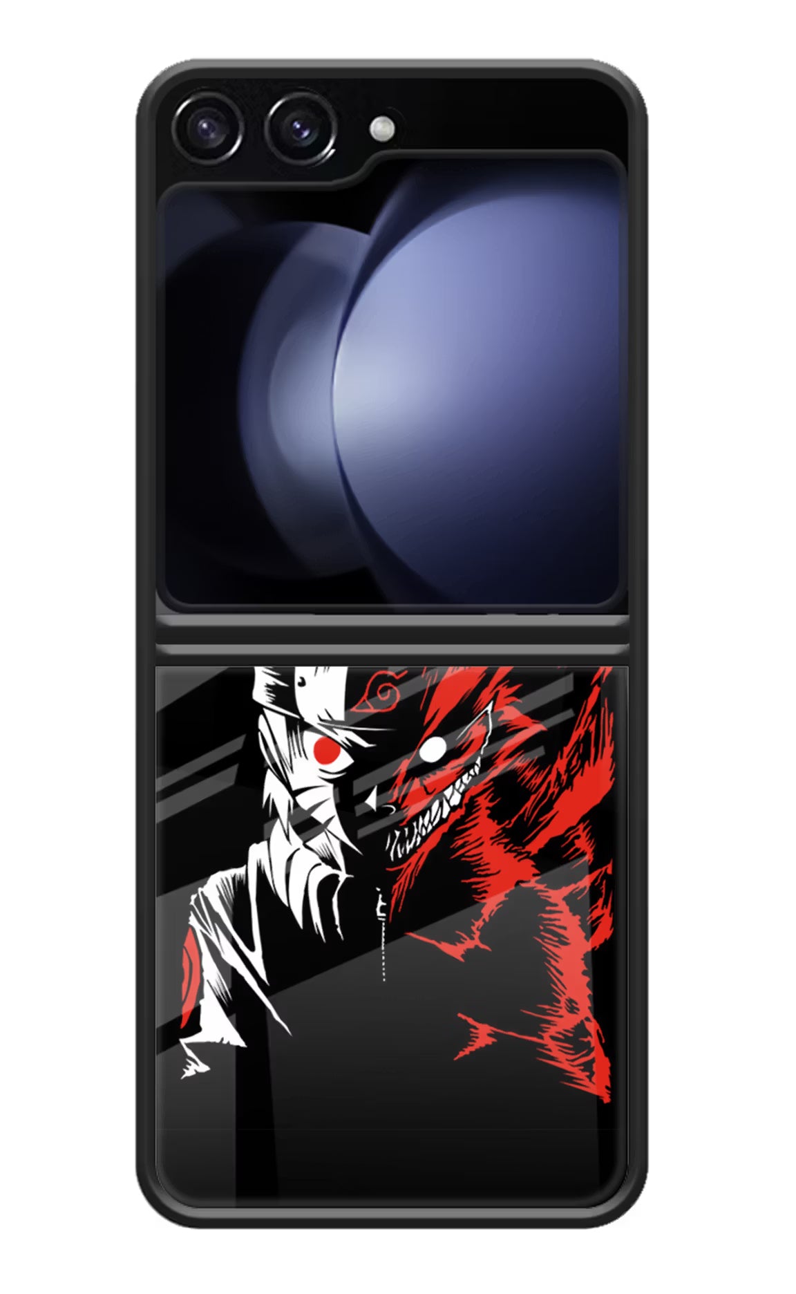 Naruto Two Face Samsung Galaxy Z Flip5 Glass Case Back Cover by Casekaro