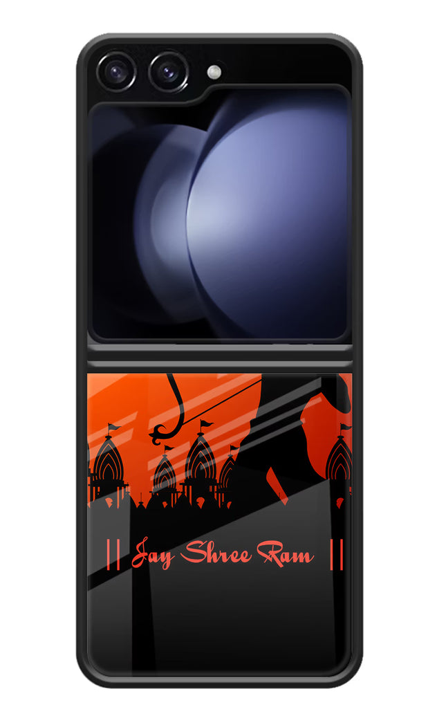 Lord Ram - 4 Samsung Galaxy Z Flip5 Glass Case Back Cover by Casekaro
