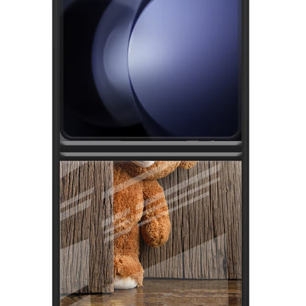 Teddy Wooden Samsung Galaxy Z Flip5 Glass Case