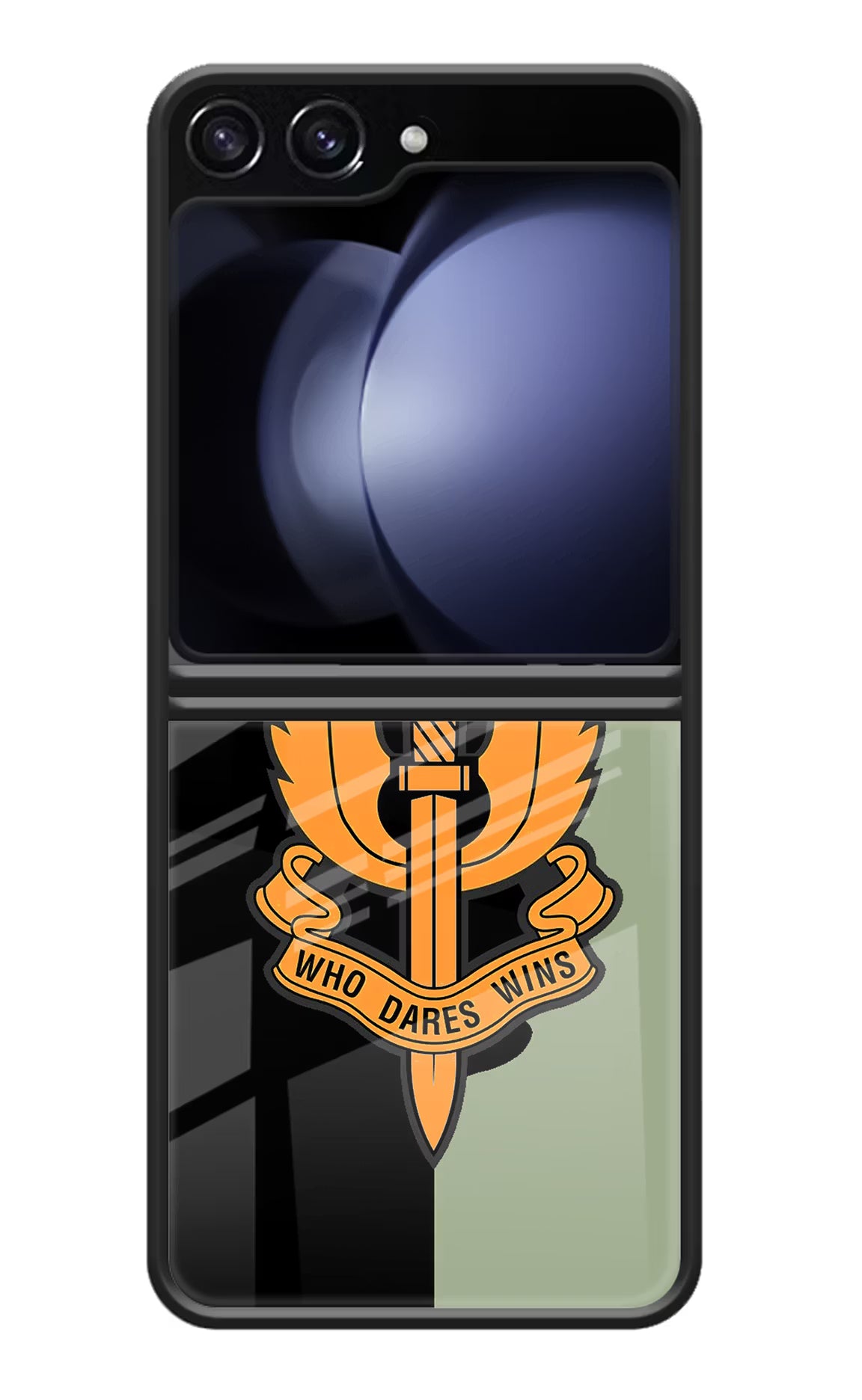 Balidan Logo Samsung Galaxy Z Flip5 Glass Case Back Cover by Casekaro