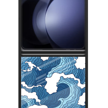Blue Waves Samsung Galaxy Z Flip5 Glass Case