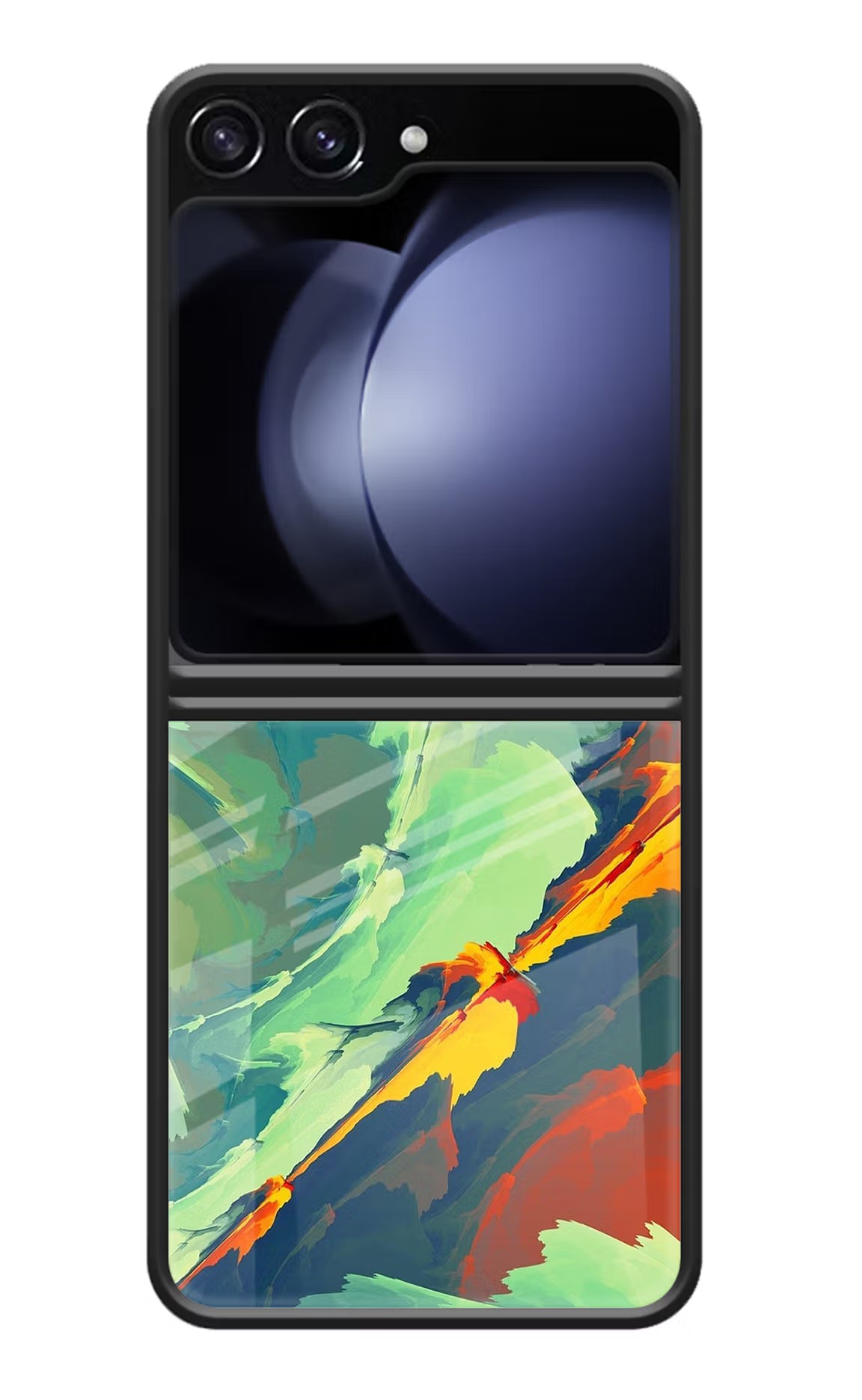 Paint Art Samsung Galaxy Z Flip5 Glass Case Back Cover by Casekaro