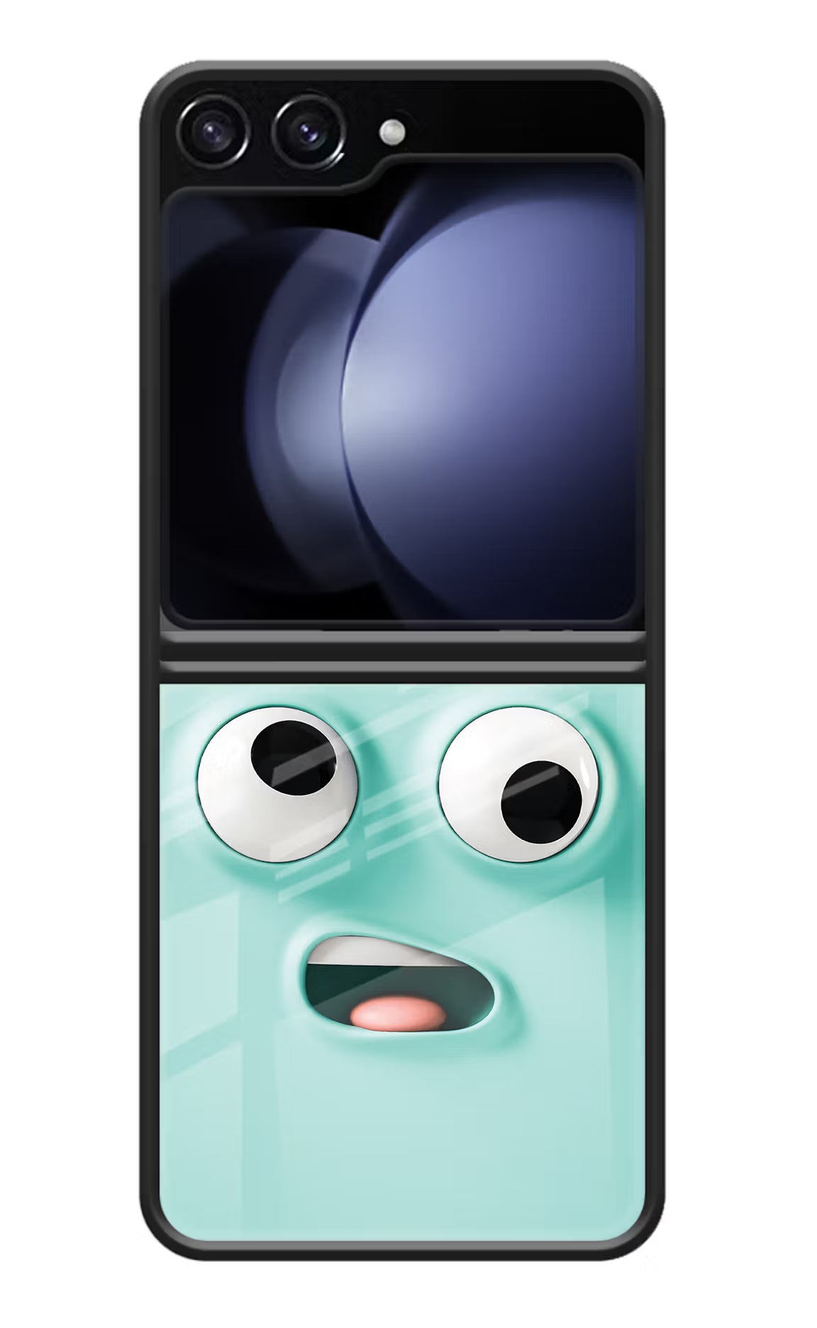 Funny Cartoon Samsung Galaxy Z Flip5 Glass Case Back Cover by Casekaro