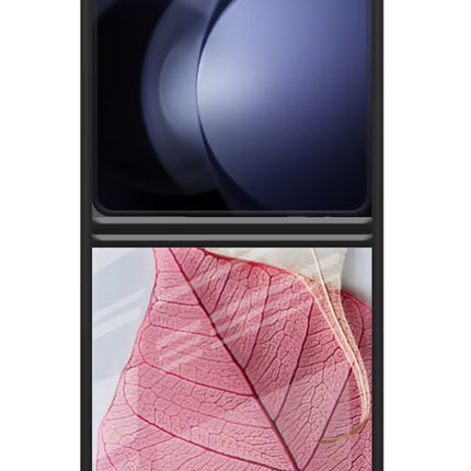 White Pink Leaf Samsung Galaxy Z Flip5 Glass Case