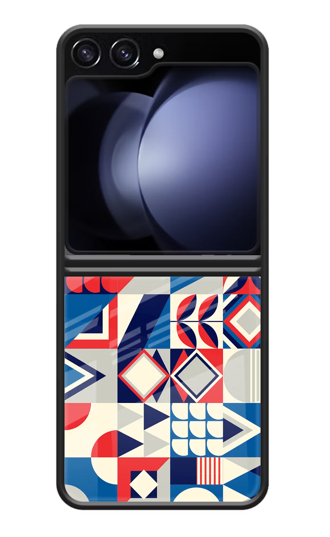 Colorful Pattern Samsung Galaxy Z Flip5 Glass Case Back Cover by Casekaro