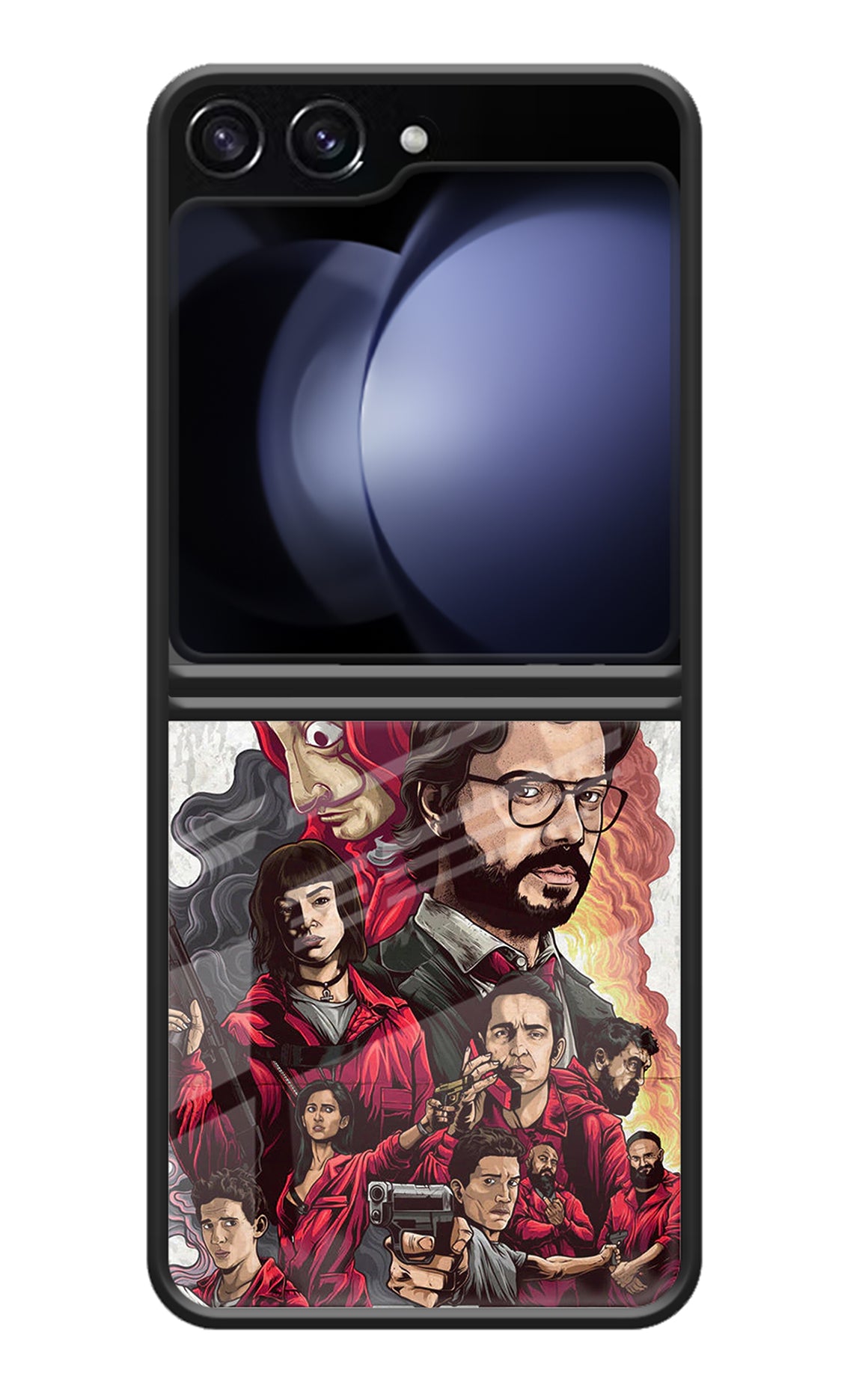 Money Heist Artwork Samsung Galaxy Z Flip5 Glass Case