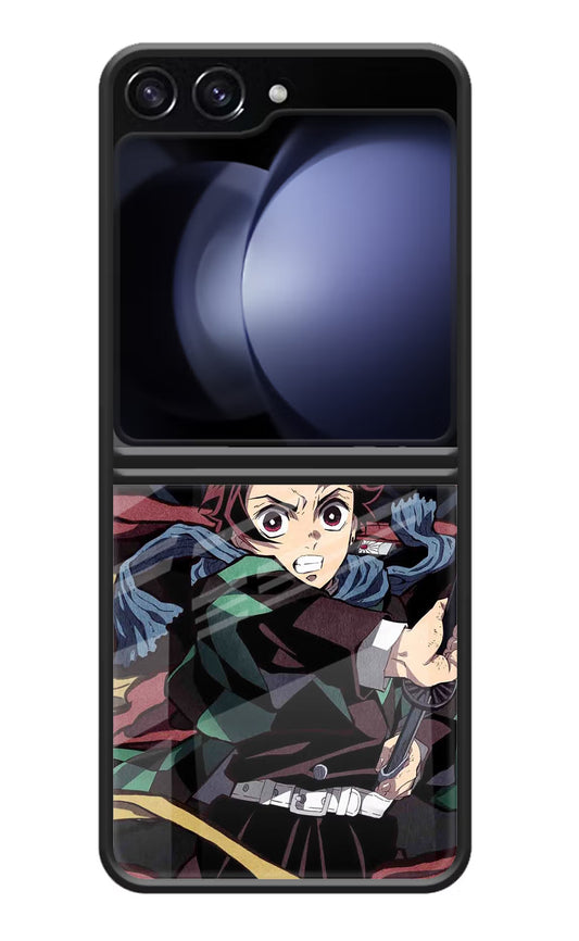 Demon Slayer Samsung Galaxy Z Flip5 Glass Case