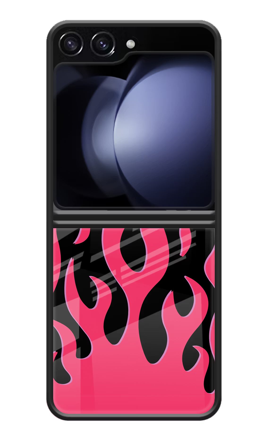 Fire Flames Samsung Galaxy Z Flip5 Glass Case Back Cover by Casekaro