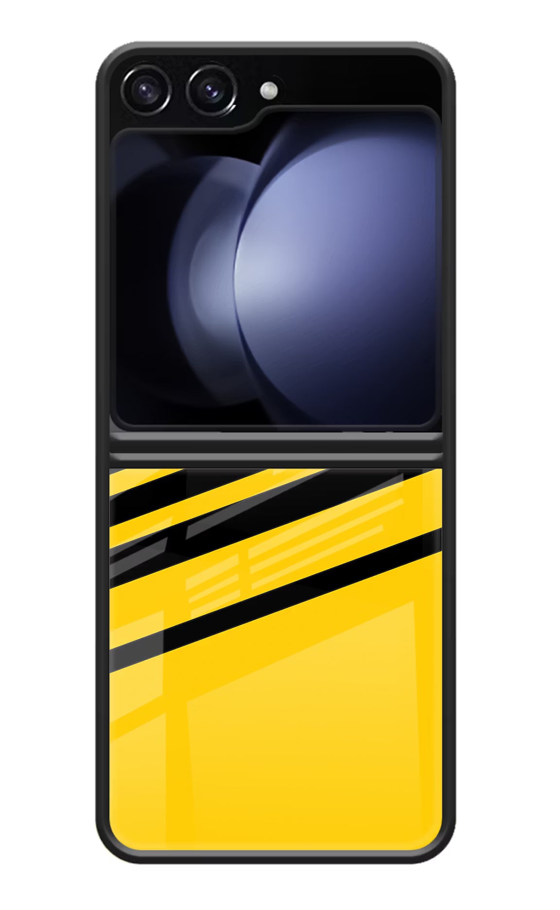 Yellow Shades Samsung Galaxy Z Flip5 Glass Case Back Cover by Casekaro