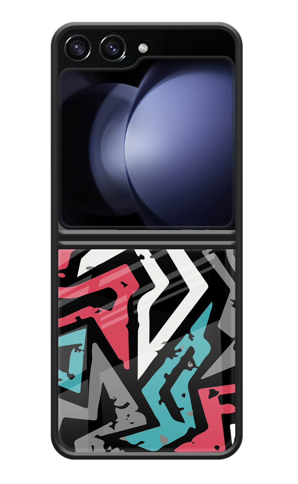 Geometric Graffiti Samsung Galaxy Z Flip5 Glass Case