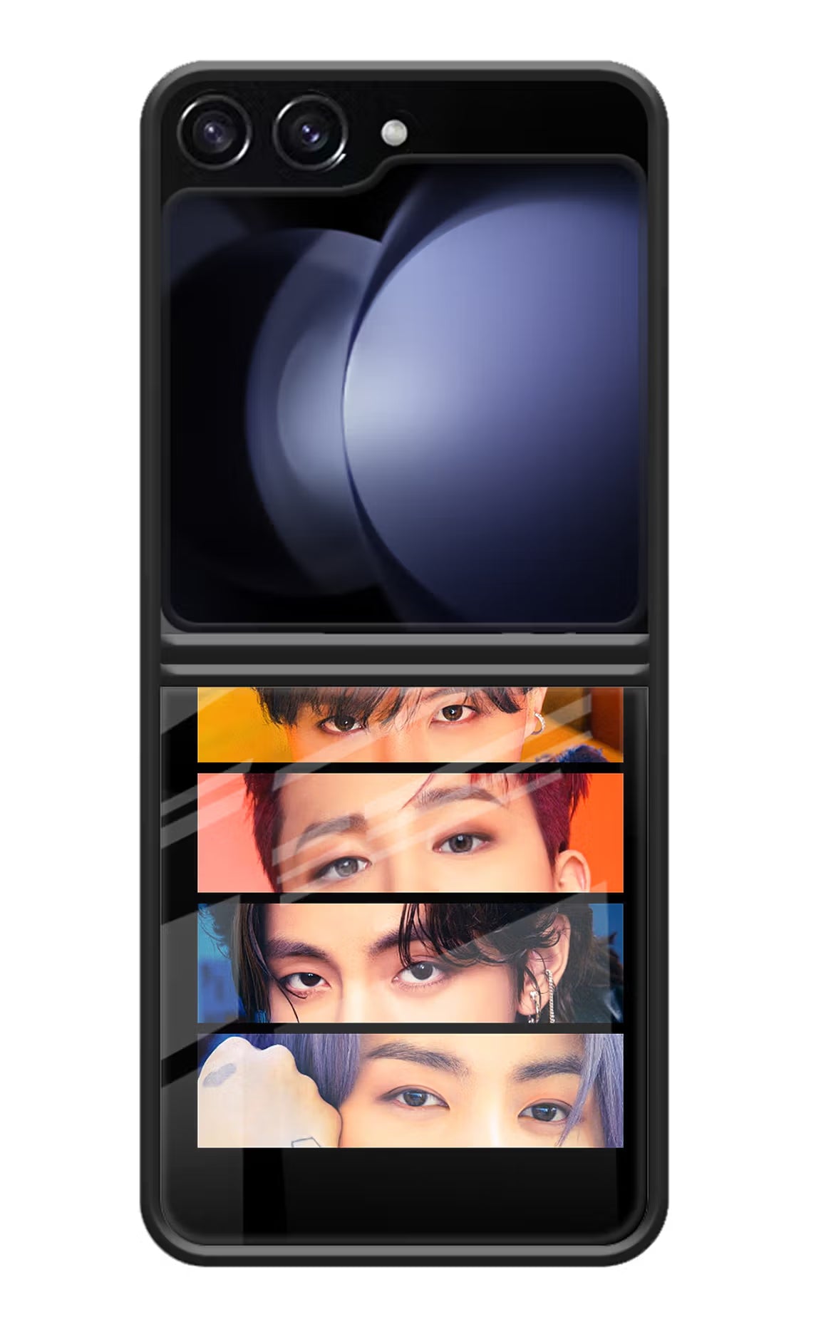 BTS Eyes Samsung Galaxy Z Flip5 Glass Case Back Cover by Casekaro