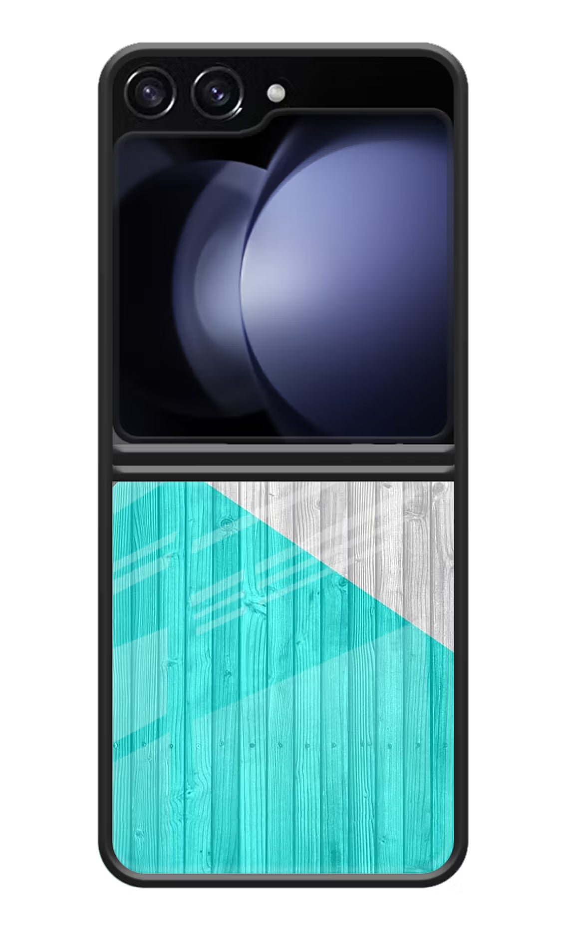 Wooden Abstract Samsung Galaxy Z Flip5 Glass Case Back Cover by Casekaro