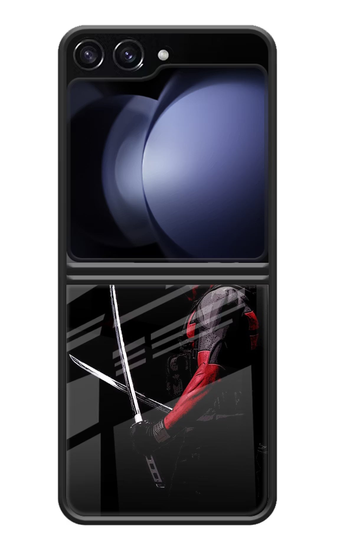 Deadpool Samsung Galaxy Z Flip5 Glass Case Back Cover by Casekaro