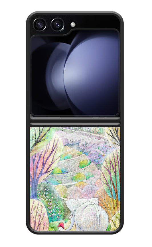 Nature Painting Samsung Galaxy Z Flip5 Glass Case