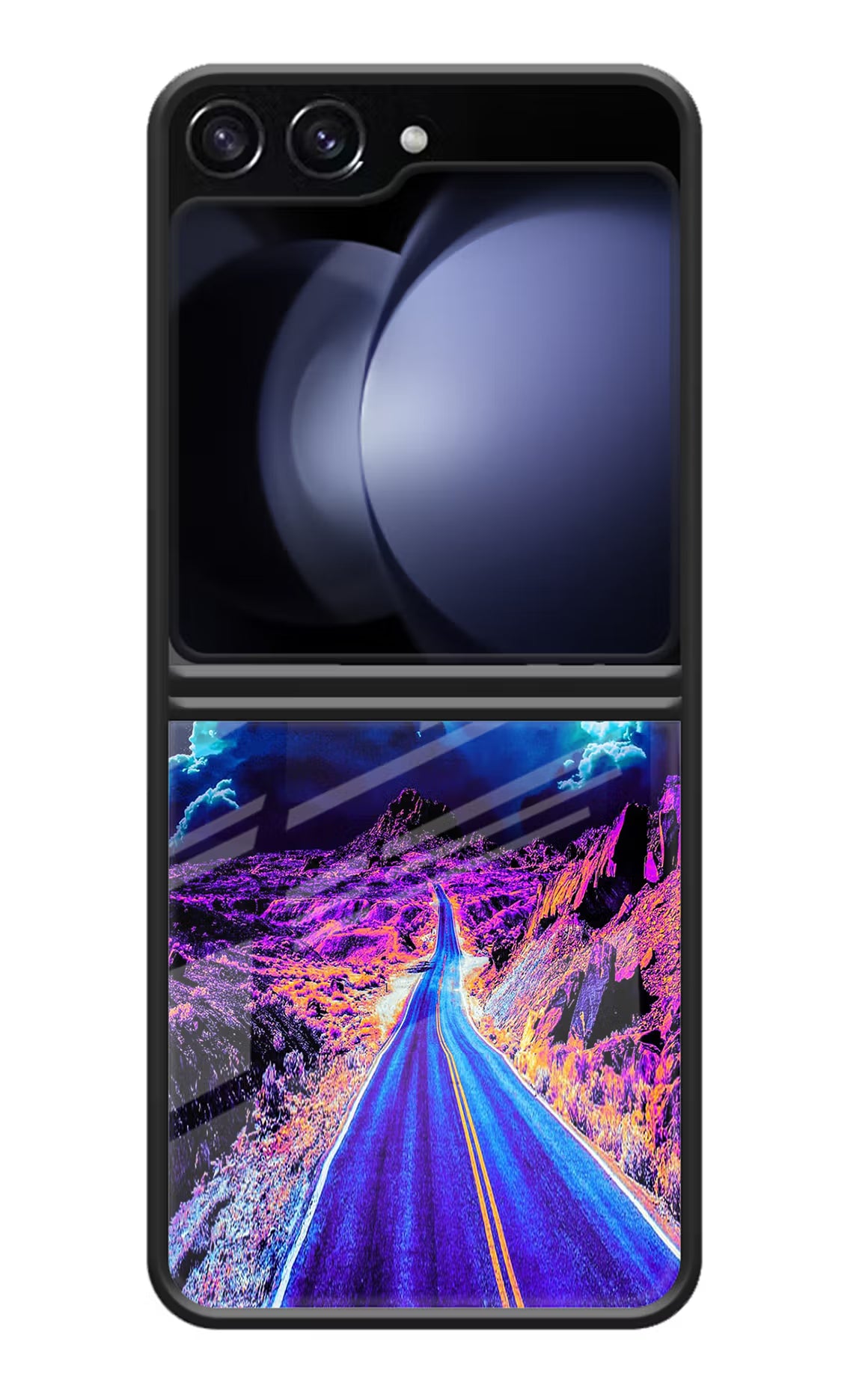 Psychedelic Painting Samsung Galaxy Z Flip5 Glass Case Back Cover by Casekaro