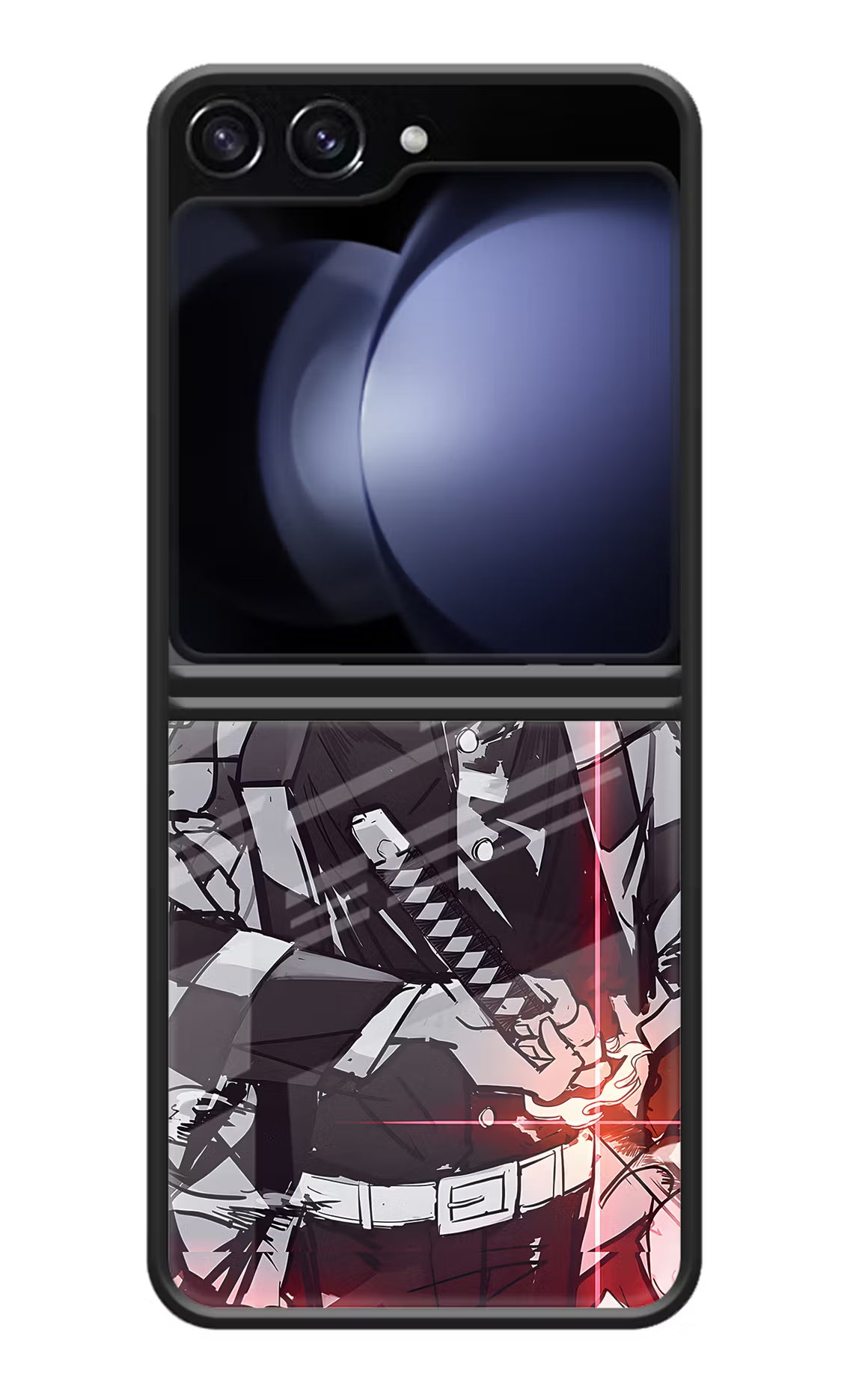 Demon Slayer Samsung Galaxy Z Flip5 Glass Case Back Cover by Casekaro