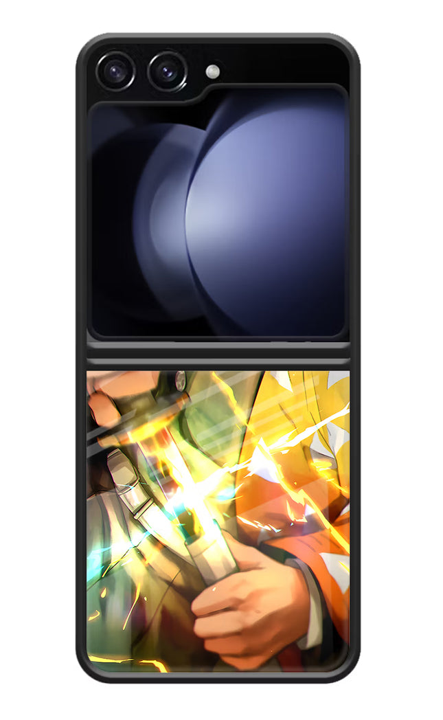 Demon Slayer Samsung Galaxy Z Flip5 Glass Case