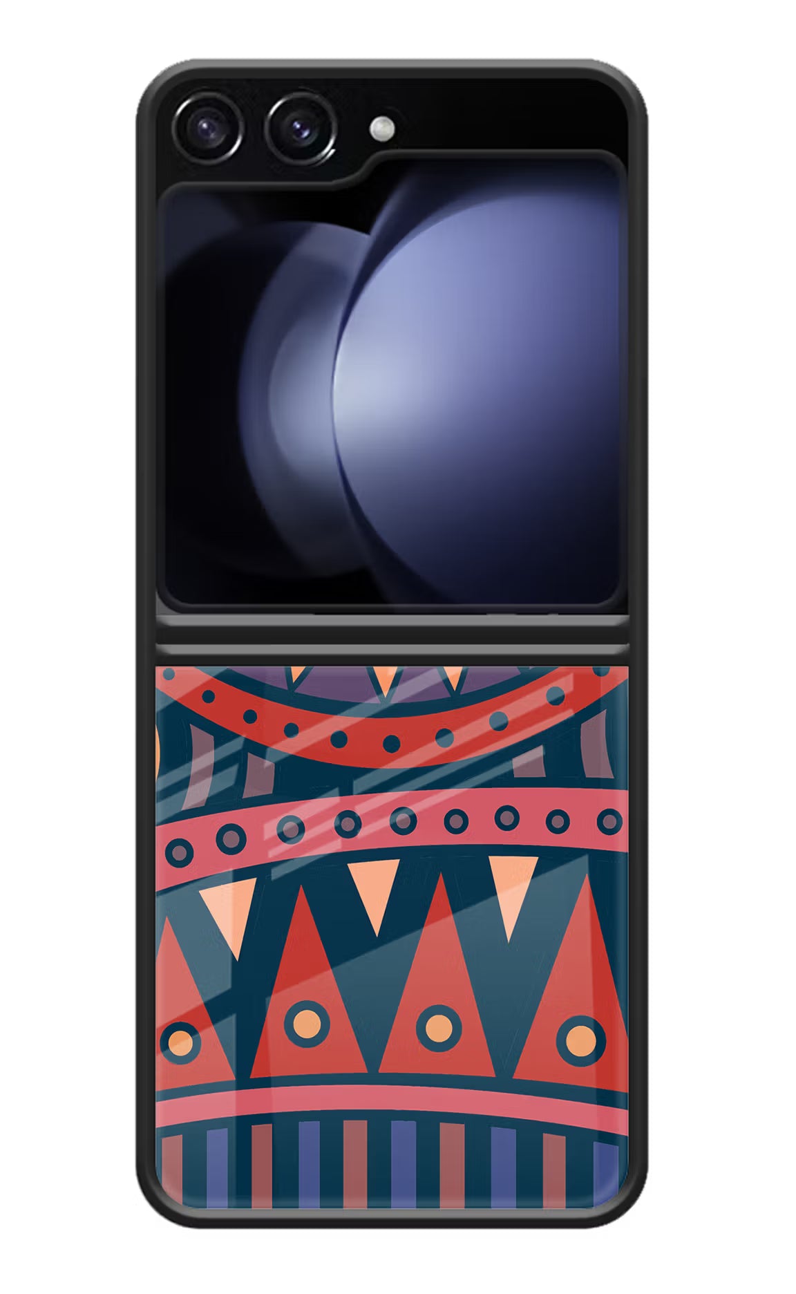 African Culture Design Samsung Galaxy Z Flip5 Glass Case Back Cover by Casekaro