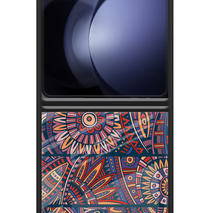 African Culture Design Samsung Galaxy Z Flip5 Glass Case