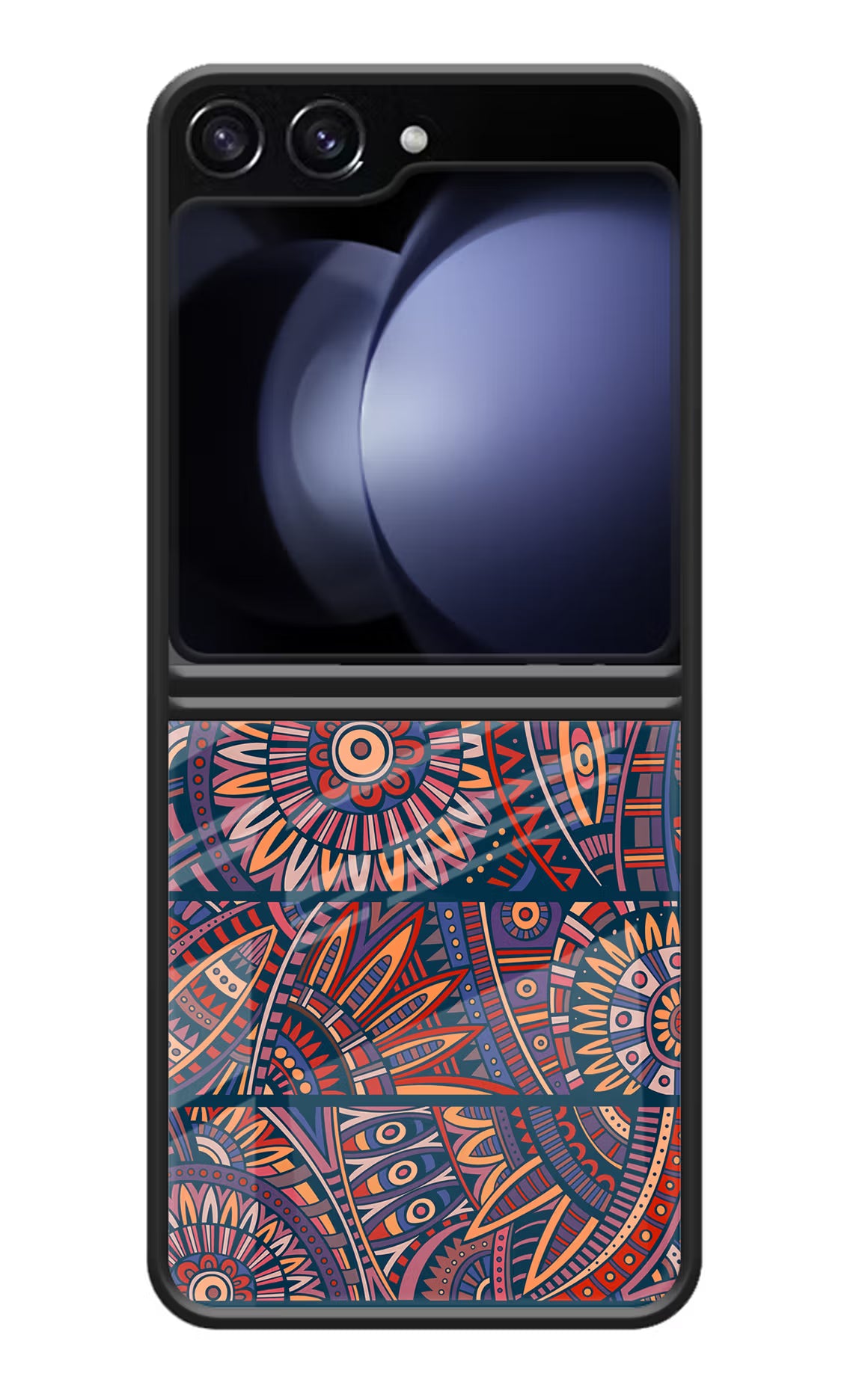 African Culture Design Samsung Galaxy Z Flip5 Glass Case