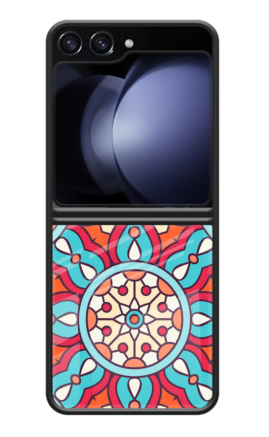 Mandala Geometric Samsung Galaxy Z Flip5 Glass Case