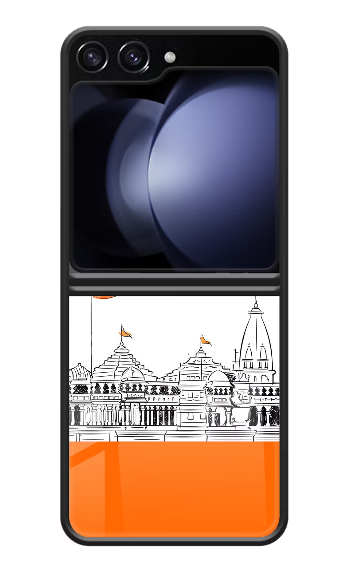 Jai Shree Ram Hindu Samsung Galaxy Z Flip5 Glass Case Back Cover by Casekaro