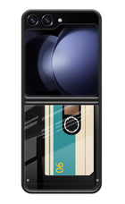 Cassette Samsung Galaxy Z Flip5 Glass Case Back Cover by Casekaro
