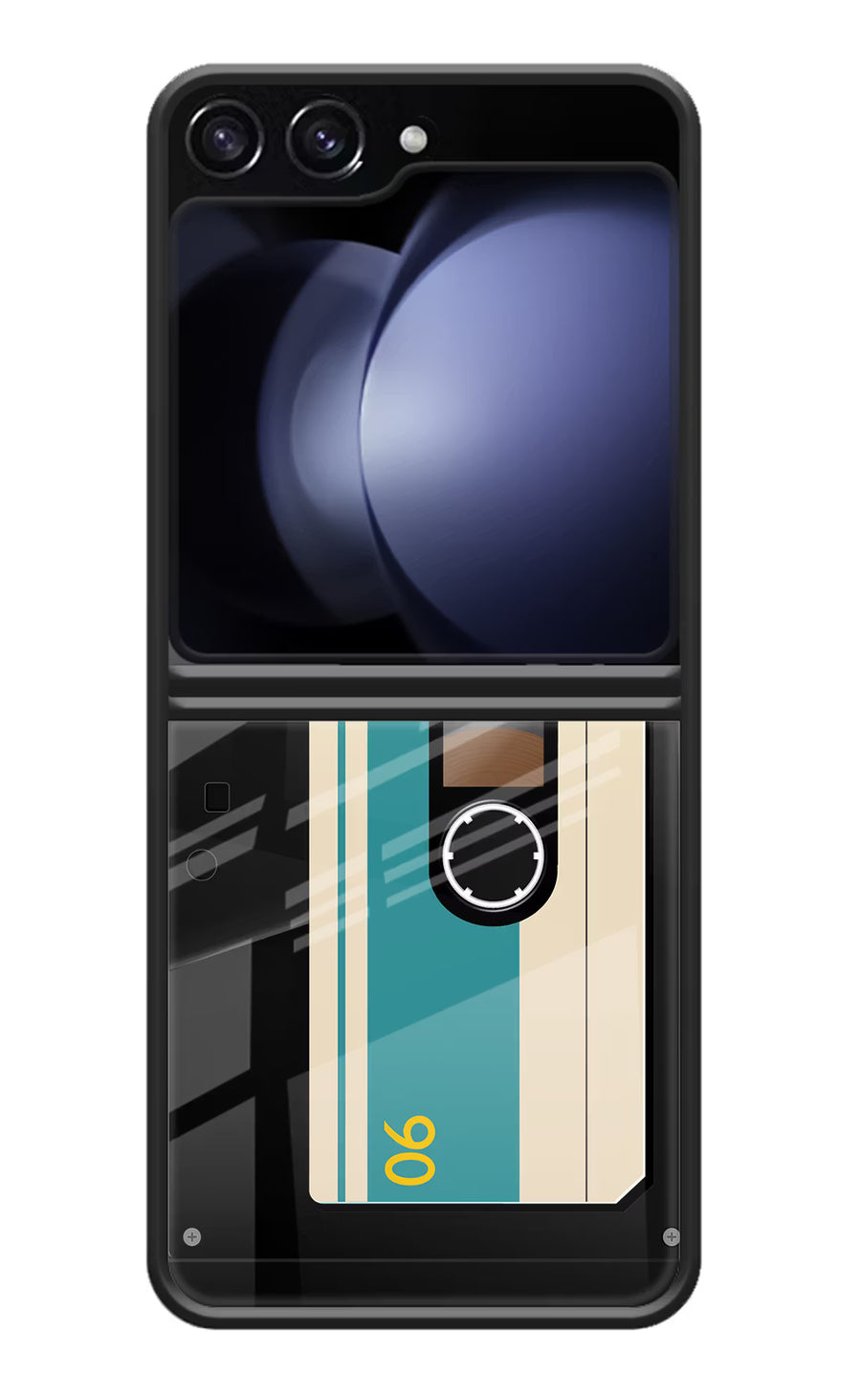 Cassette Samsung Galaxy Z Flip5 Back Cover, Glass case