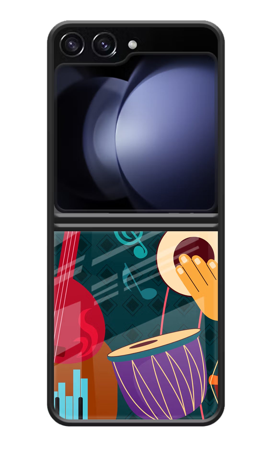 Music Instrument Samsung Galaxy Z Flip5 Glass Case Back Cover by Casekaro