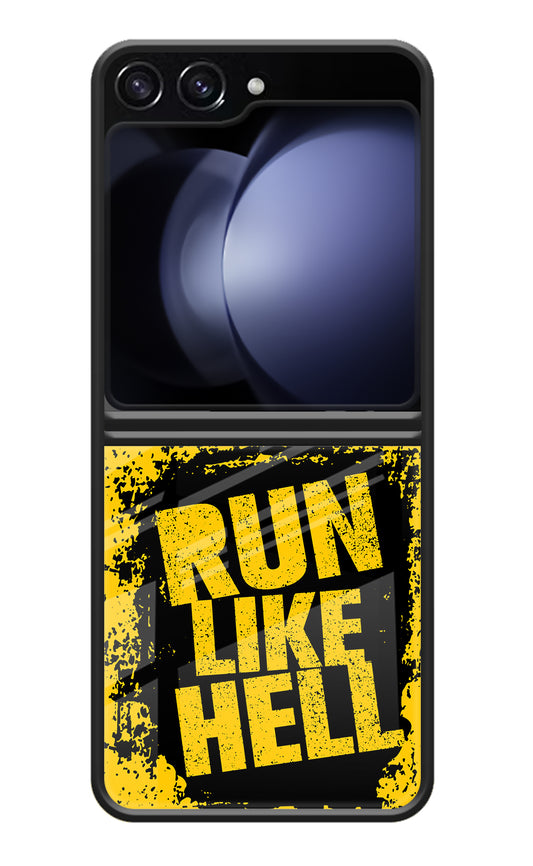 Run Like Hell Samsung Galaxy Z Flip5 Glass Case