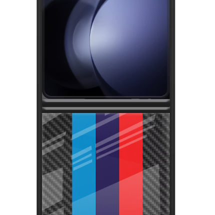 BMW Stripes Pattern Samsung Galaxy Z Flip5 Glass Case