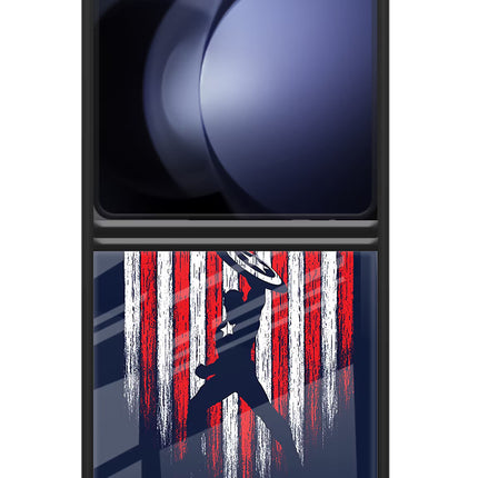 Captain America Marvel Art Samsung Galaxy Z Flip5 Glass Case