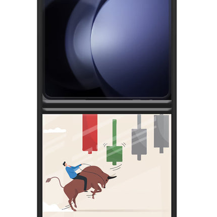 Bull Trading Momentum Samsung Galaxy Z Flip5 Glass Case