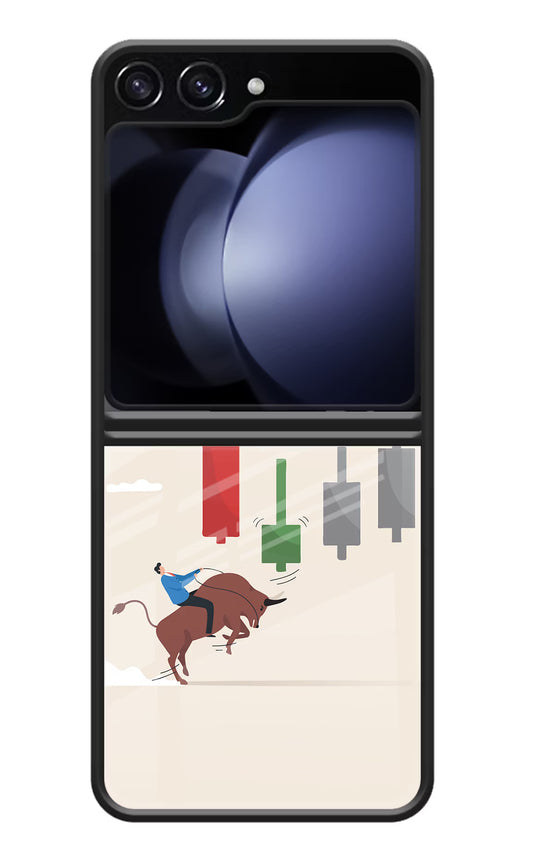 Bull Trading Momentum Samsung Galaxy Z Flip5 Glass Case
