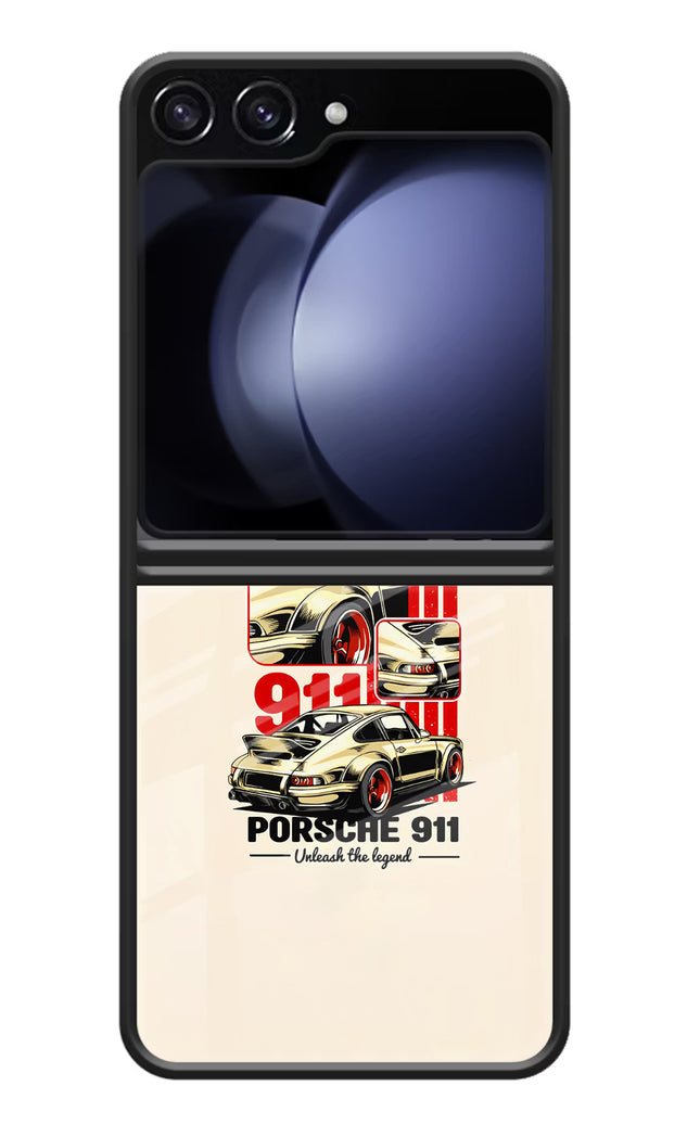 Classic Porsche 911 Samsung Galaxy Z Flip5 Glass Case