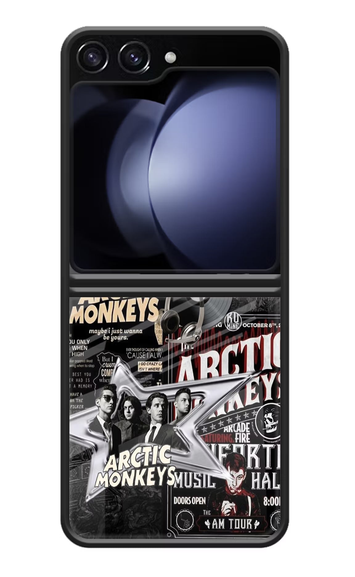 Arctic Monkeys Samsung Galaxy Z Flip5 Glass Case Back Cover by Casekaro