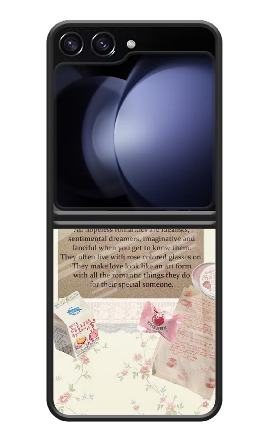 Hopeless Romantic Samsung Galaxy Z Flip5 Glass Case