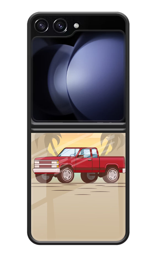 Desert Classic Drive Samsung Galaxy Z Flip5 Glass Case