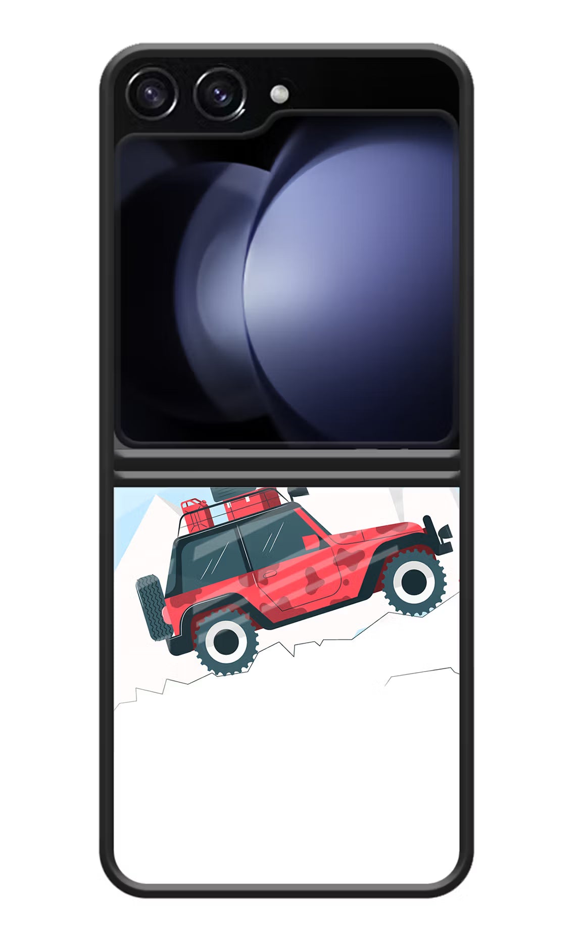 Mountain Trail Beast Samsung Galaxy Z Flip5 Glass Case Back Cover by Casekaro