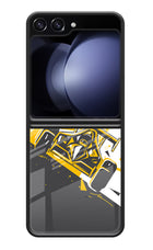 Track King Samsung Galaxy Z Flip5 Glass Case Back Cover by Casekaro