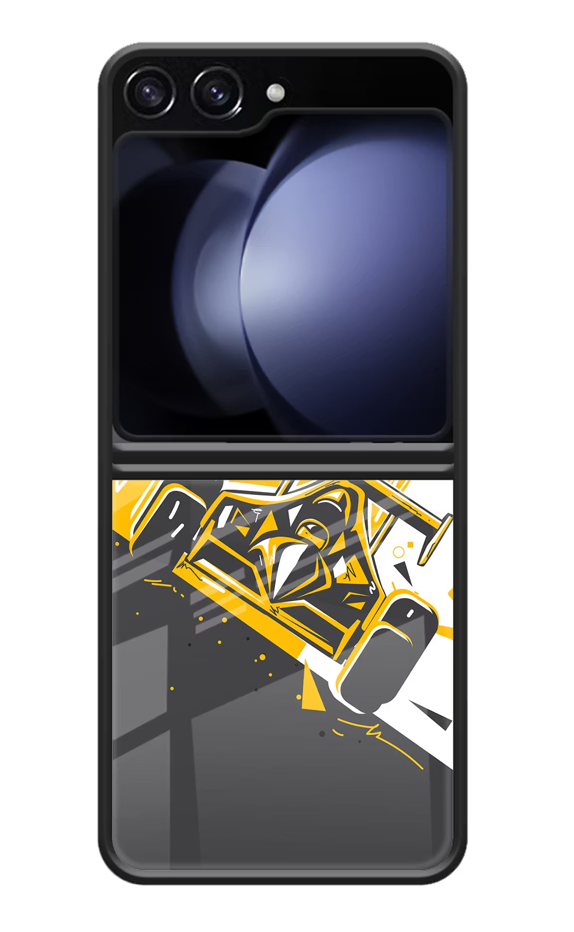 Track King Samsung Galaxy Z Flip5 Glass Case Back Cover by Casekaro