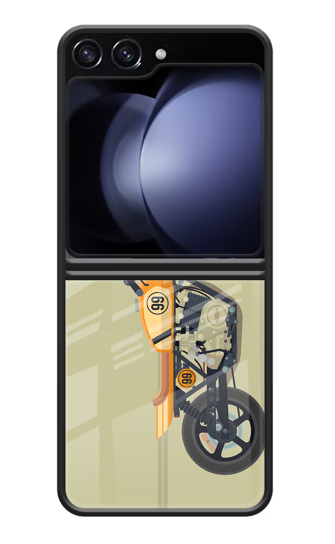 Vertical Speedster Samsung Galaxy Z Flip5 Glass Case