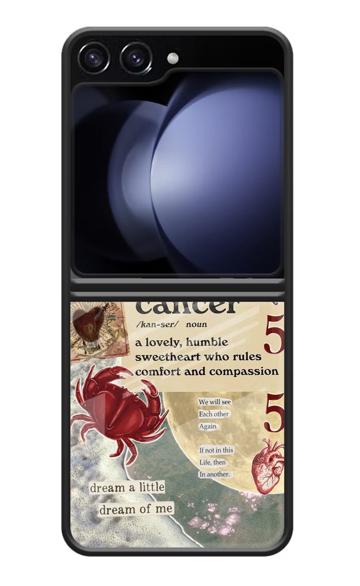 Cancer Zodiac Samsung Galaxy Z Flip5 Glass Case