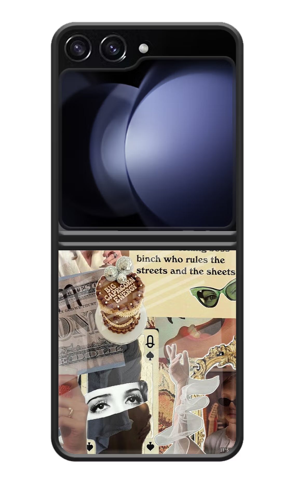 Capricorn Zodiac Samsung Galaxy Z Flip5 Glass Case Back Cover by Casekaro